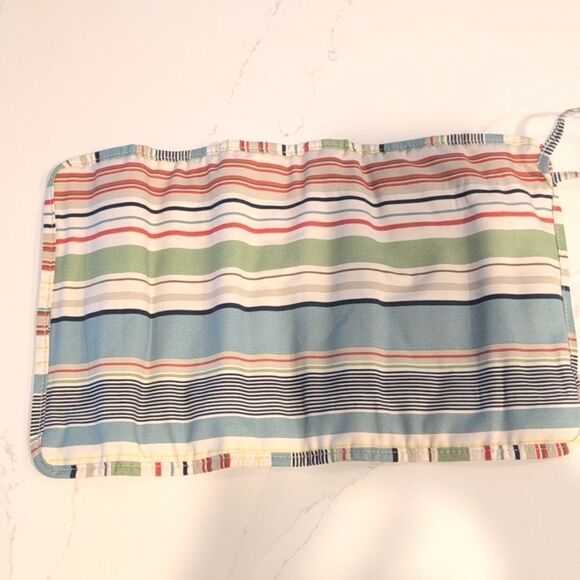 Pottery Barn Mixed Stripe Jewelry Roll Travel Organizer Bag - Picture 5 of 6